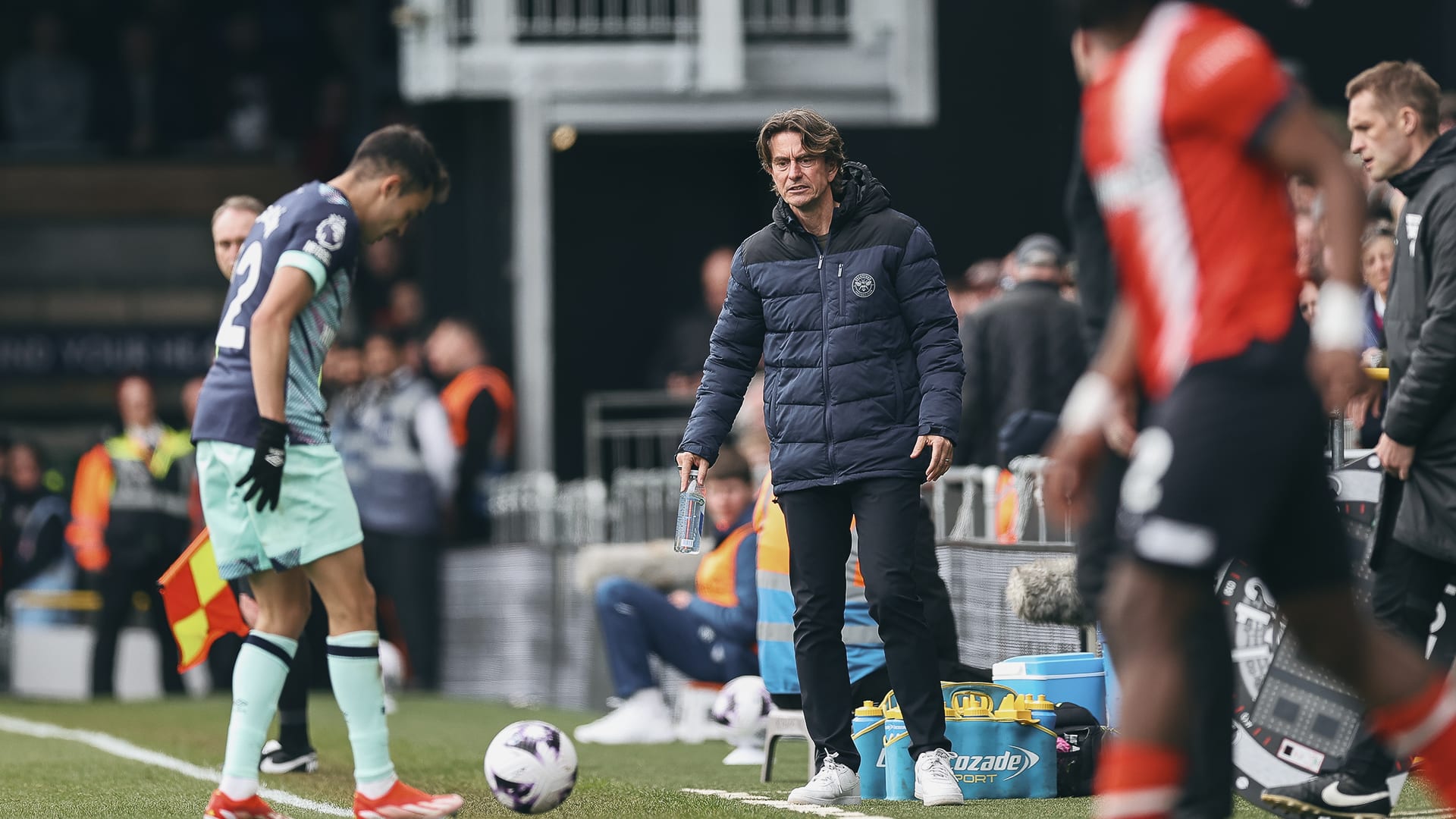 The boss: Thomas Frank watches on